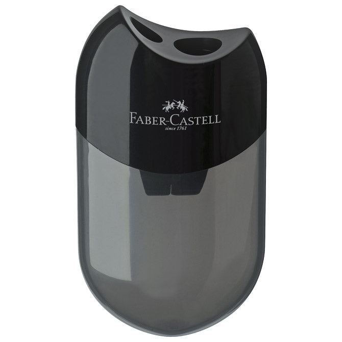 ŠILČEK PVC S PVC ŠKATLO 2LUKNJI FABER CASTELL 183500 ČRNO