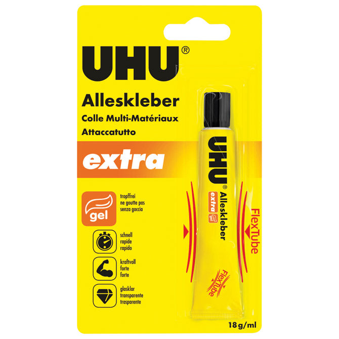 Ljepilo univerzalno tuba 18g flex plus clean gel uhu.38285 blister