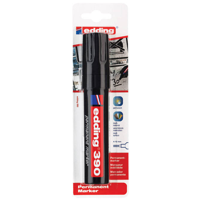 Marker permanentni 4-12mm edding 390/1 crni blister