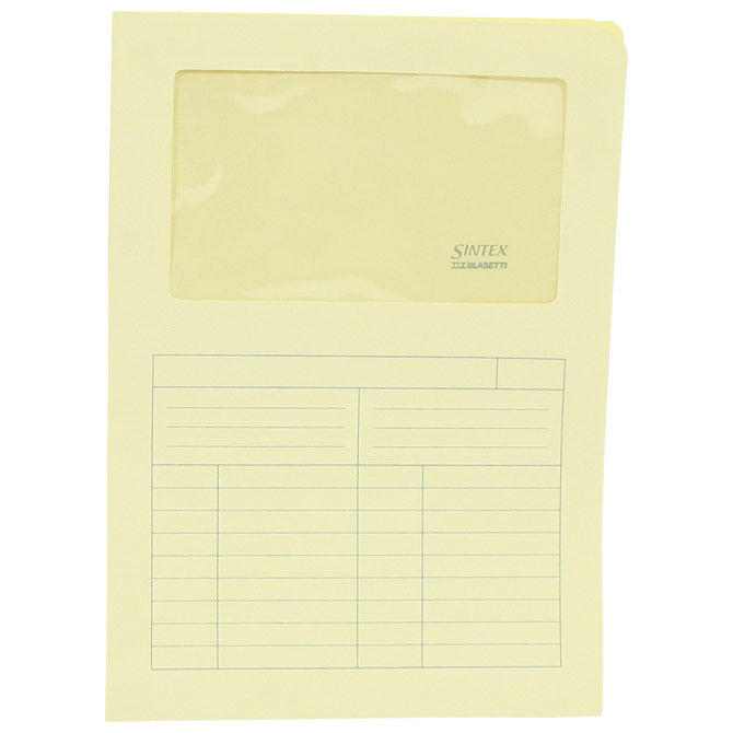 FASCIKL "L" PAPIR S PROZOROM A4 PK50 SINTEX BLASETTI F13Ž ŽUTI