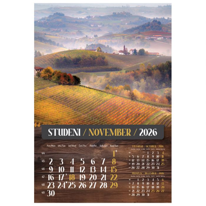 KALENDAR "VINO 2026" 13 LISTOVA, SPIRALA