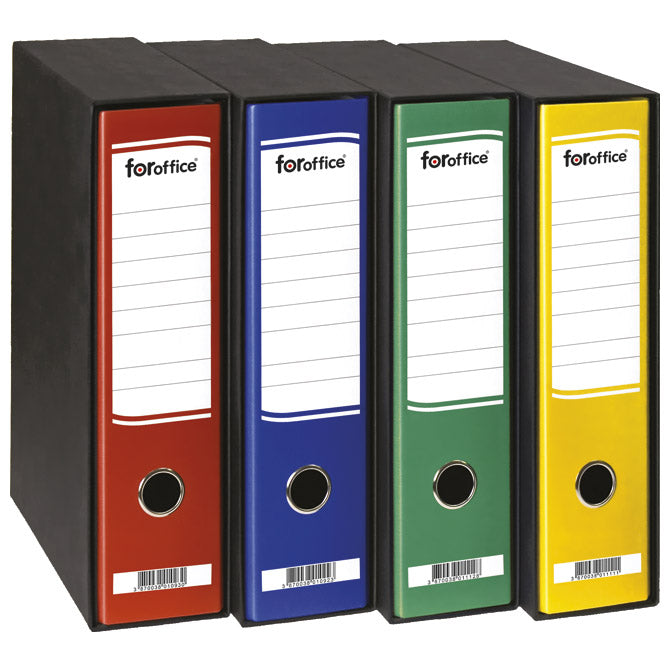 REGISTRATOR A4 ŠIROK V ČRNI ŠKATLI FOROFFICE 404222 (403012) RUMEN