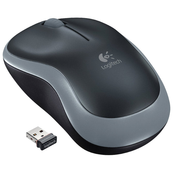Miš usb 3tipke optički bežični m185 logitech sivo/crni blister