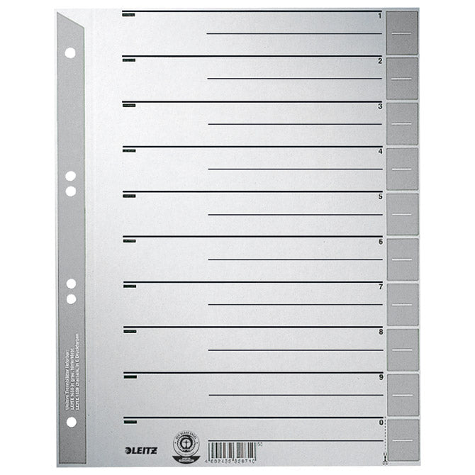 KARTONSKA PREGRADA A4 LEITZ 16520385 SIVA