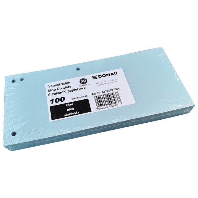 KARTONSKI PREDALČEK 23,5X10,5CM PK100 DONAU 8620100-10PL MODRA