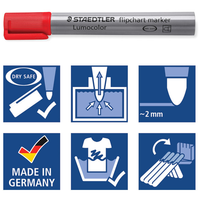 Marker flipchart 2mm lumocolor staedtler 356-3 plavi