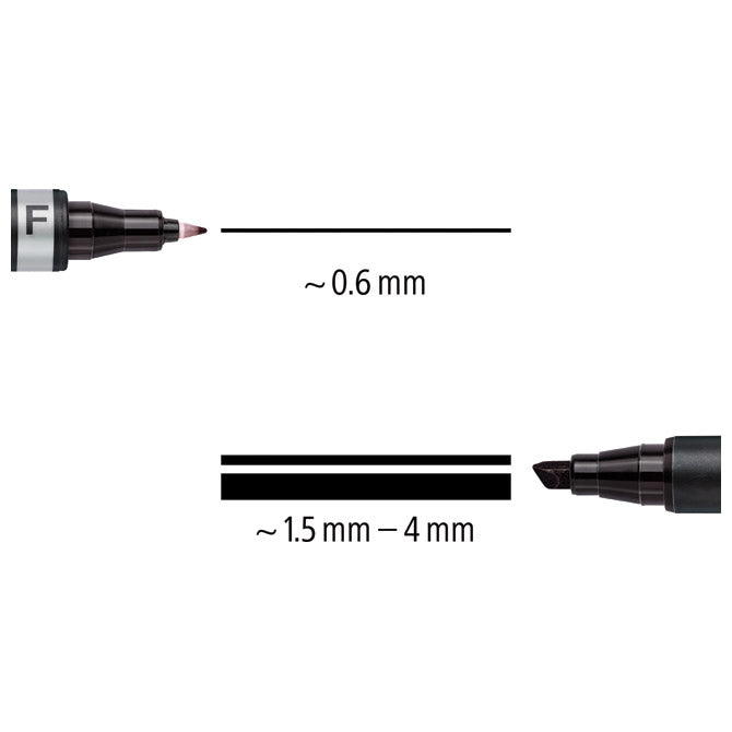 Marker permanentni obostrani 0,6 i 1,5mm lumocolor staedtler 348-3 plavi