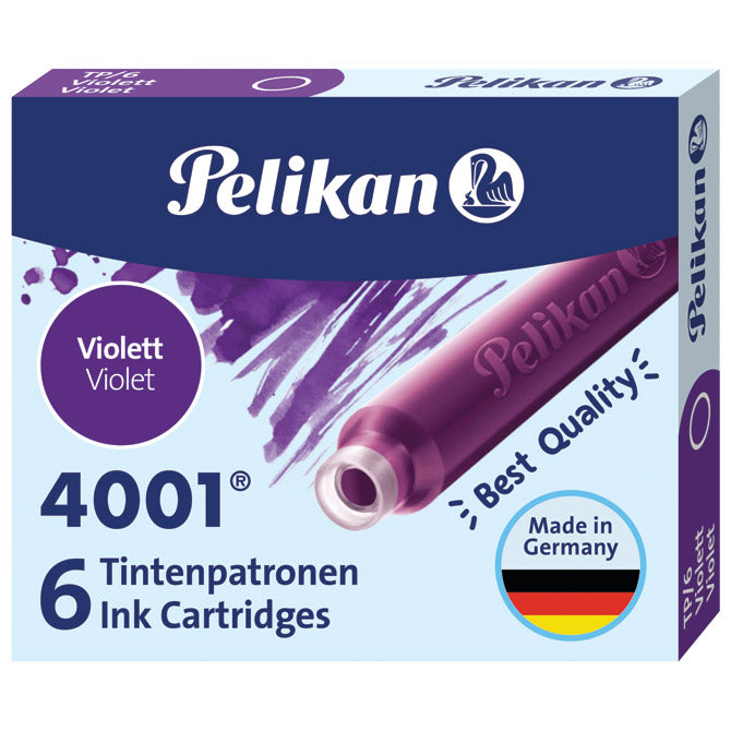 Tinta za nalivpero patrone pk6 4001 pelikan 301697 ljubičasta