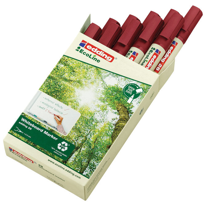 Marker za bijelu ploču 1,5-3mm ecoline edding 28 crveni