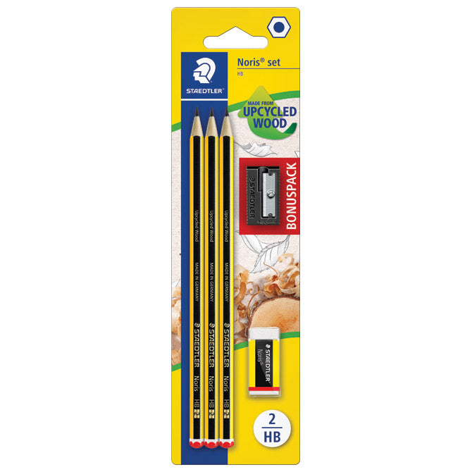 OLOVKA GRAFITNA HB NORIS PK3 PLUS GUMICA PLUS ŠILJILO GRATIS STAEDTLER 120 SBK3P1 BLISTER