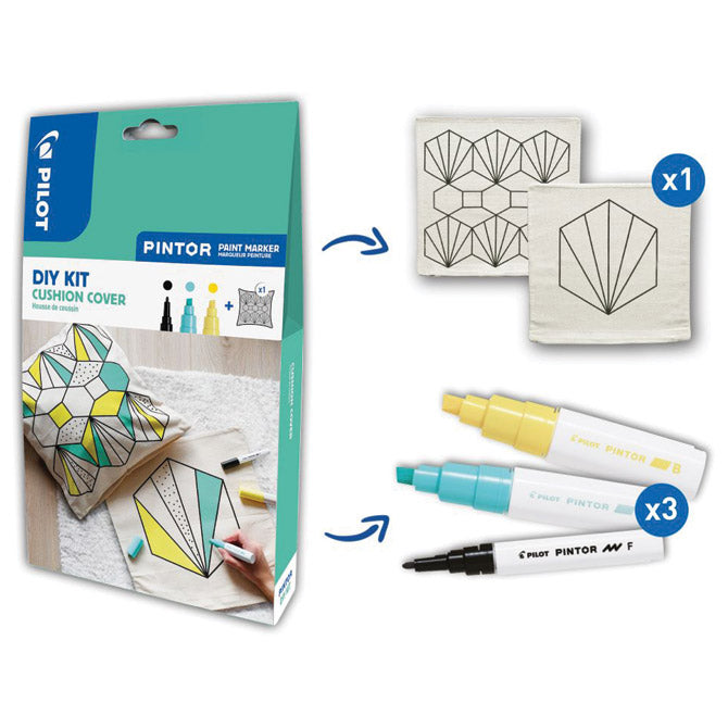 Set 3 markera i jastučnica diy kit pintor pilot blister