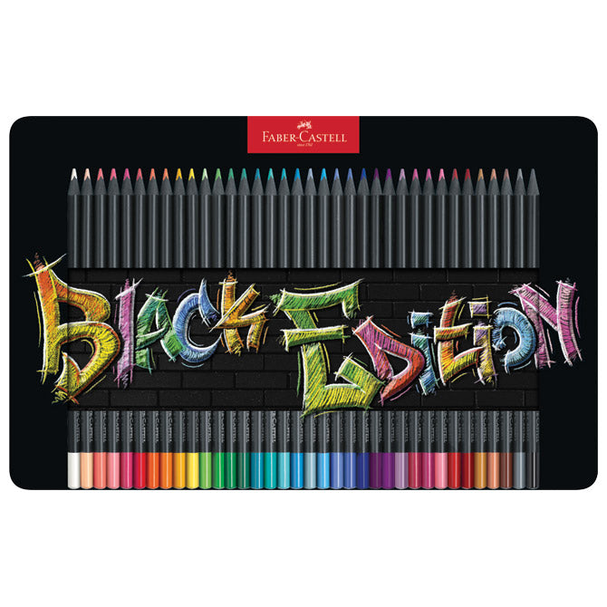 Boje drvene  36boja metalna kutija black edition faber castell 116437