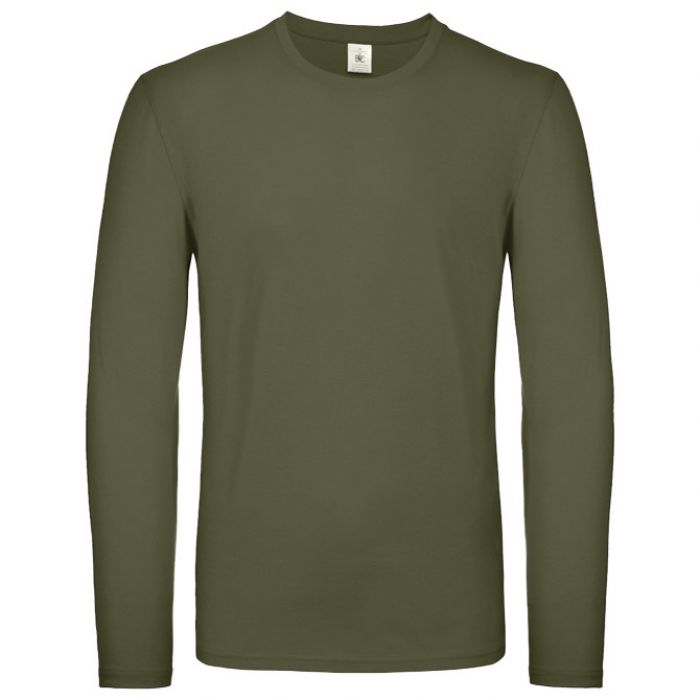 MAJICA DUGI RUKAVI B&C #E150 LSL MASLINASTO ZELENA 3XL * DO ISTEKA ZALIHA