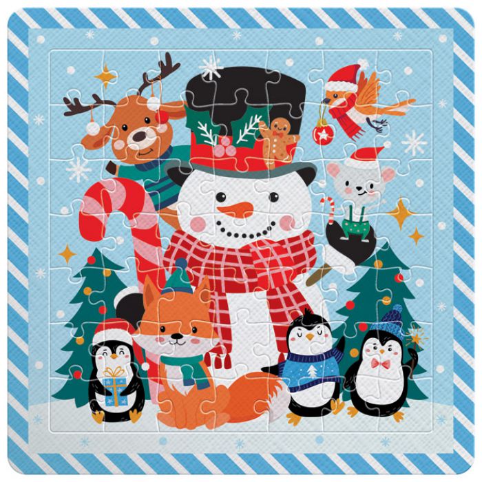 PUZZLE 49 KOM U OKVIRU CHRISTMAS "SNOWMAN" INTERDRUK