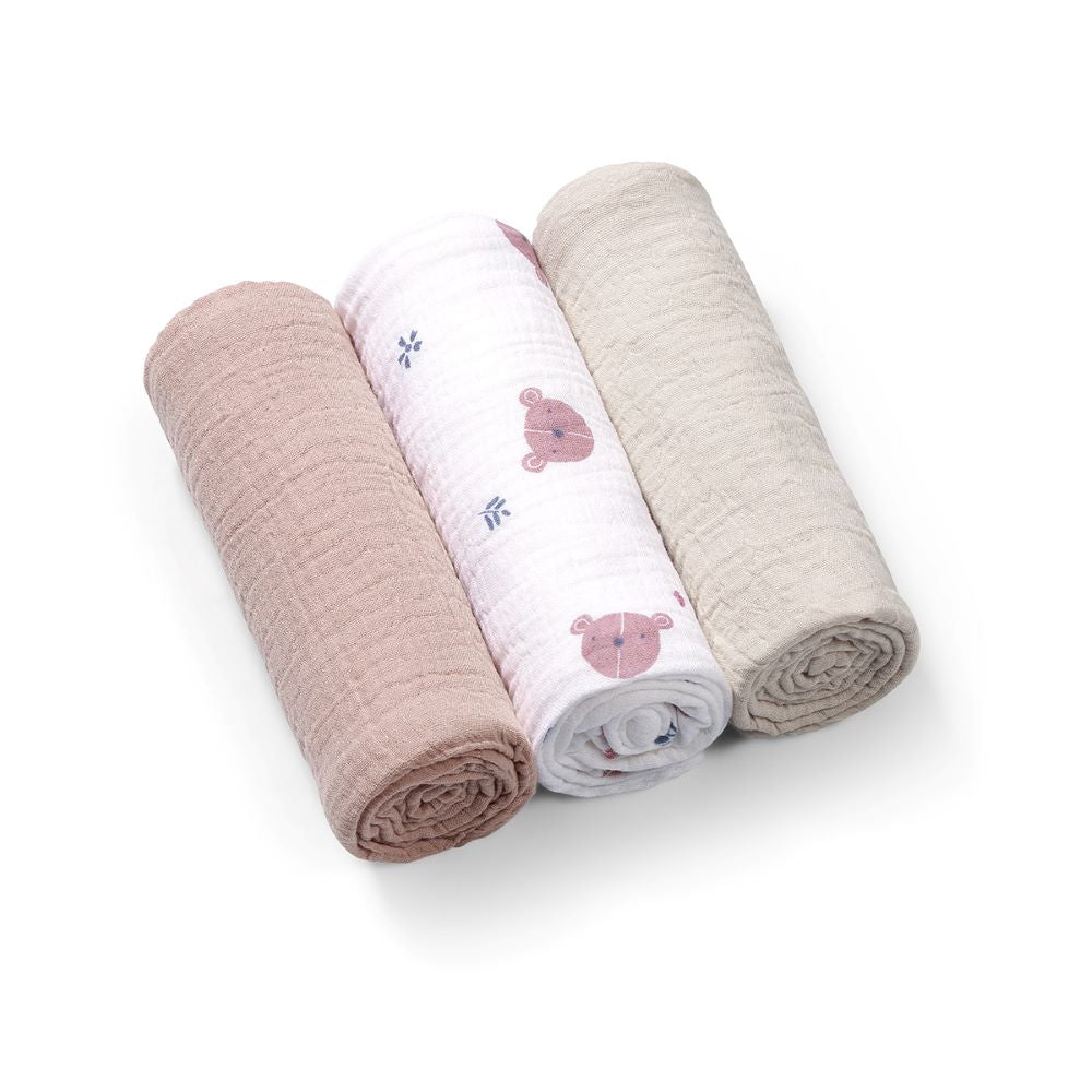 BabyOno Tetra pelene Muslin Medo, roza