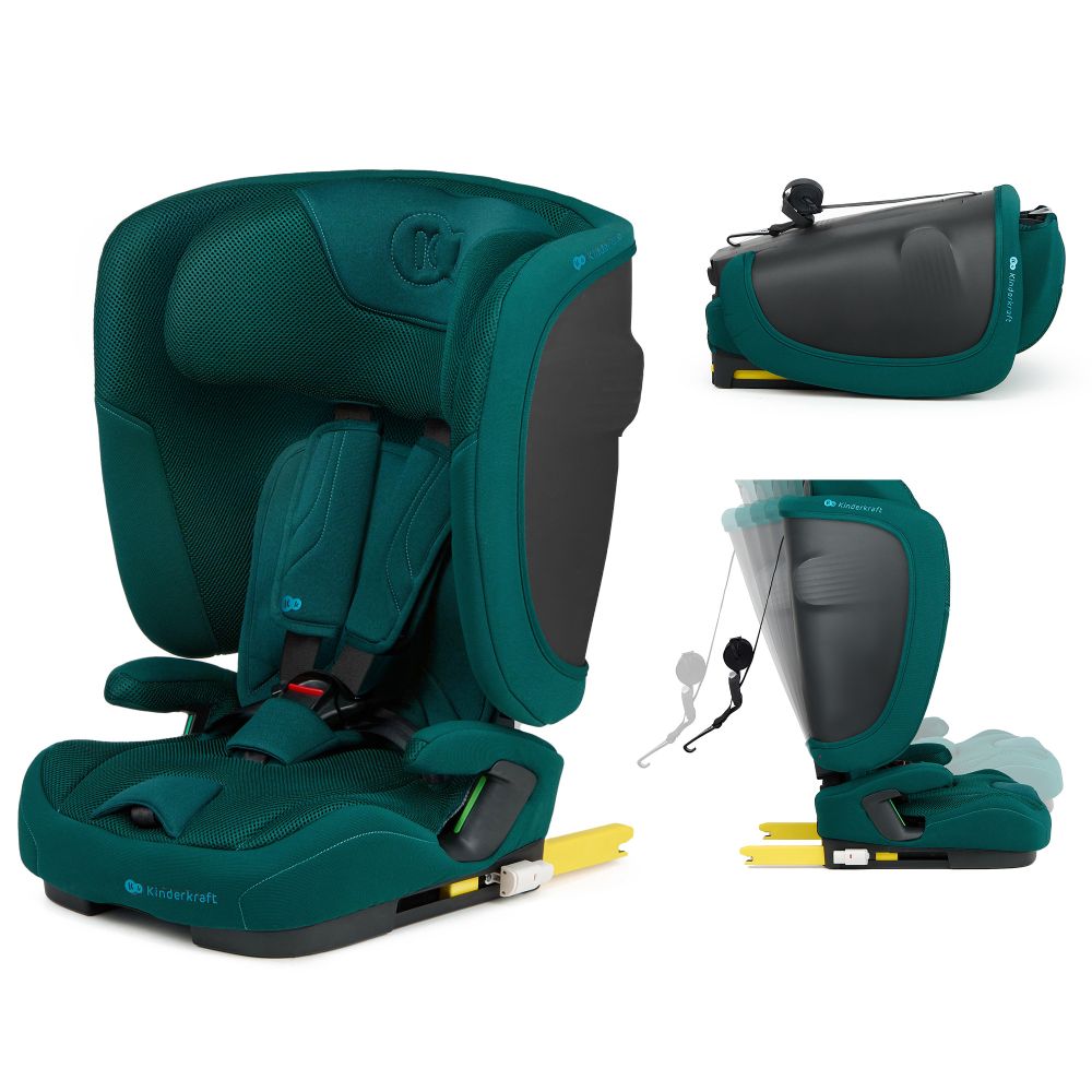 Kinderkraft autosjedalica FIX2GO i-Size 9-36 kg (76-150 cm), Green