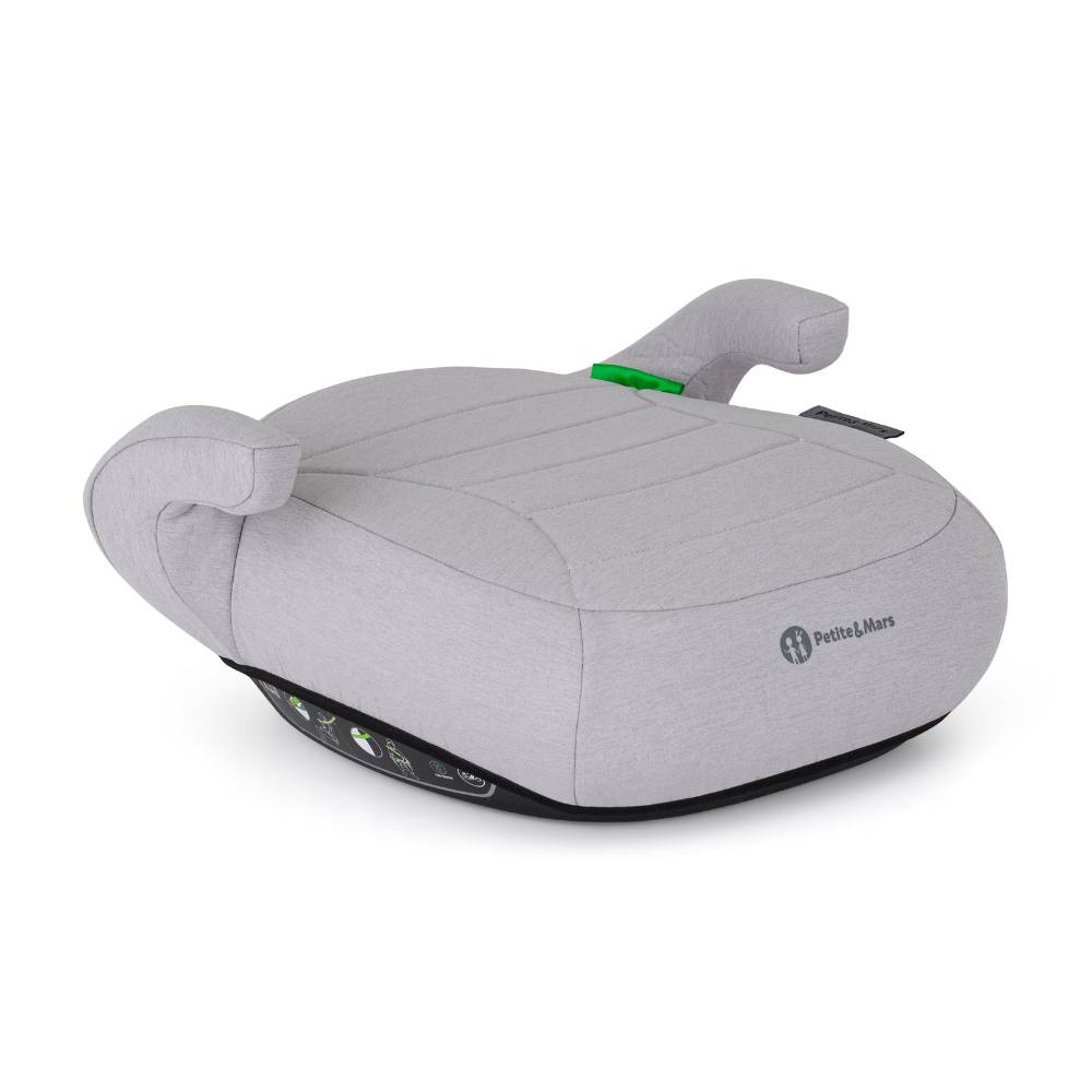 PETITE&amp;MARS booster autosjedalica Zuno (125-150 cm) bez Isofix-a, Gentle Grey