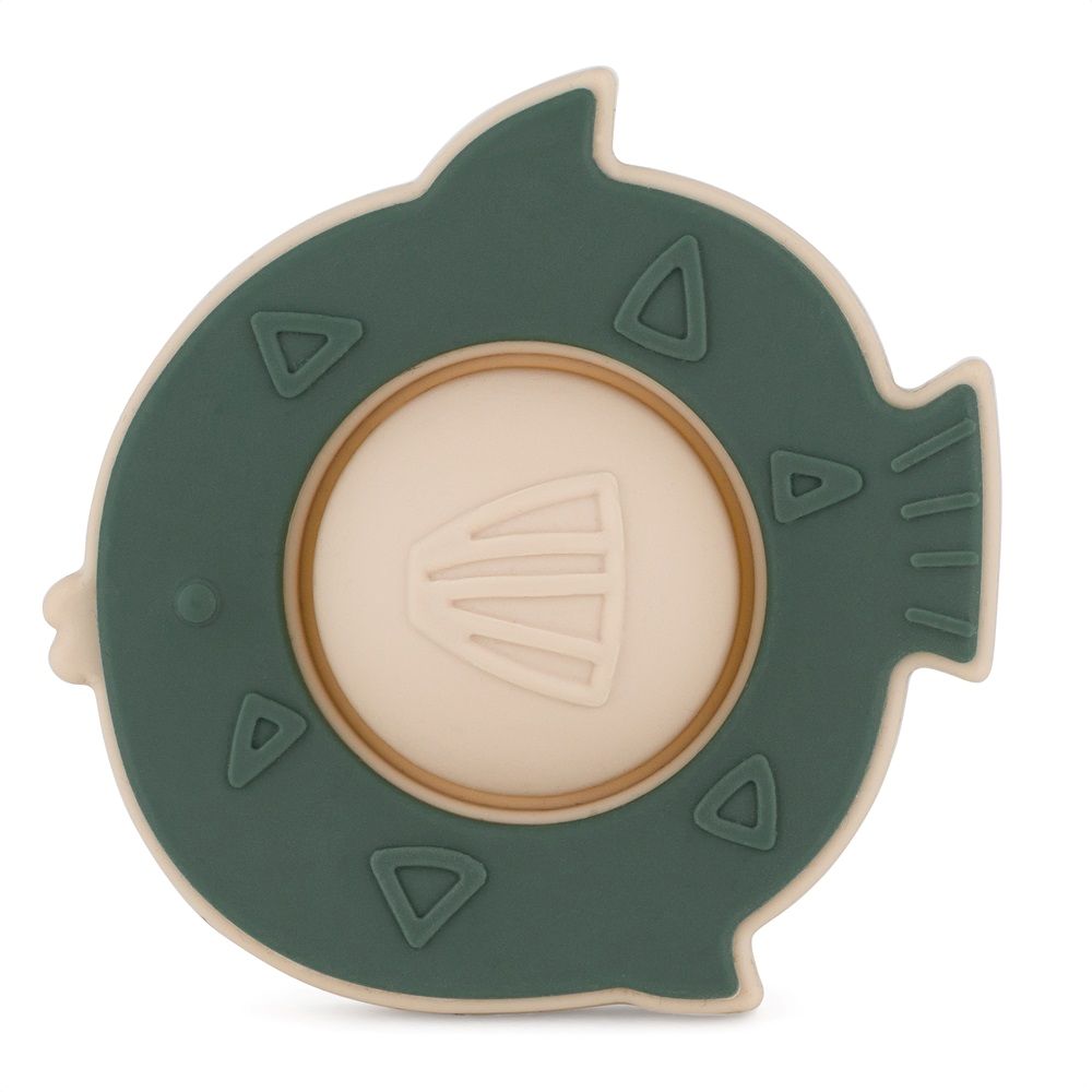 PETITE&MARS Silikonska pop up grickalica za zube Fish Fiona 6 m+, Misty Green