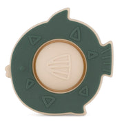 PETITE&MARS Silikonska pop up grickalica za zube Fish Fiona 6 m+, Misty Green