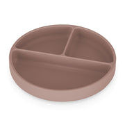 PETITE&MARS Silikonski okrugli tanjur s odjeljcima i vakuumom 6 m+ Take&Match, Velvet Latte
