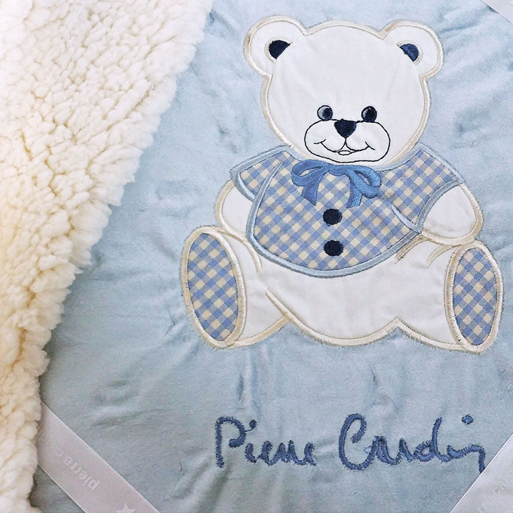 Deka Pierre Cardin Teddy, plava, 80x110 cm