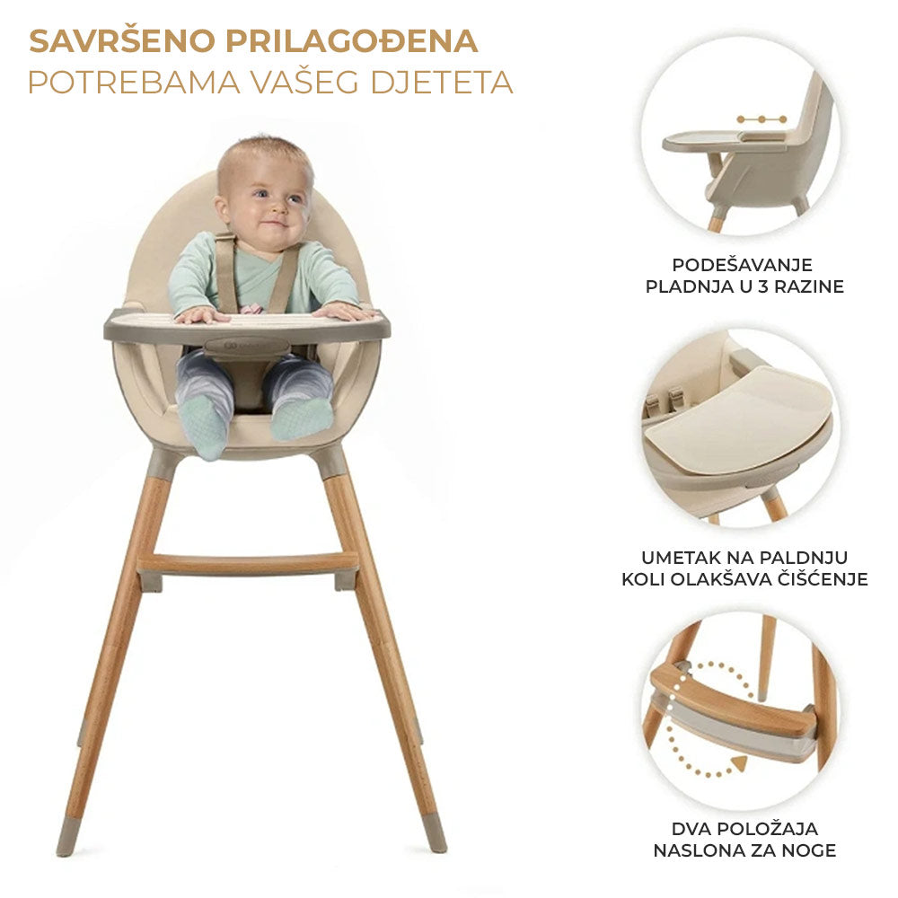 Kinderkraft Hranilica Fini 2 2u1, Beige