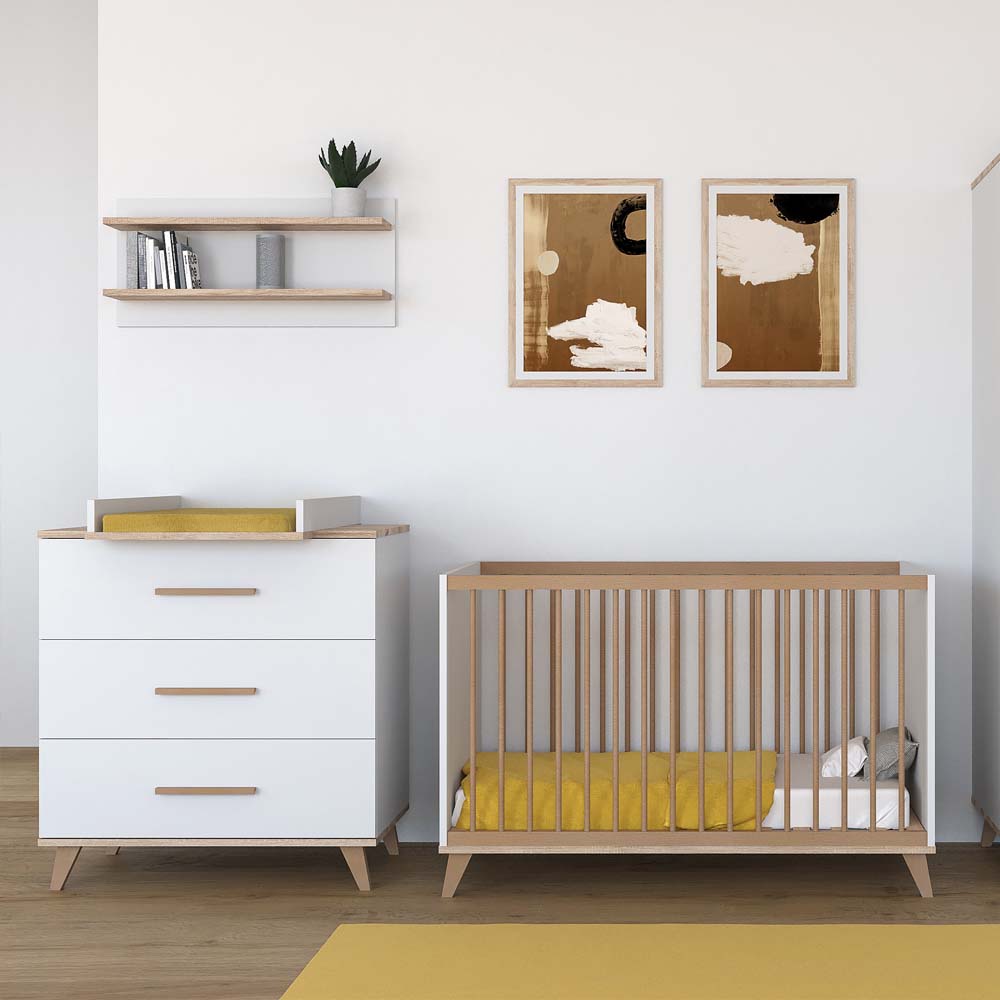Faktum Flip komoda s 3 ladice, White-Oak