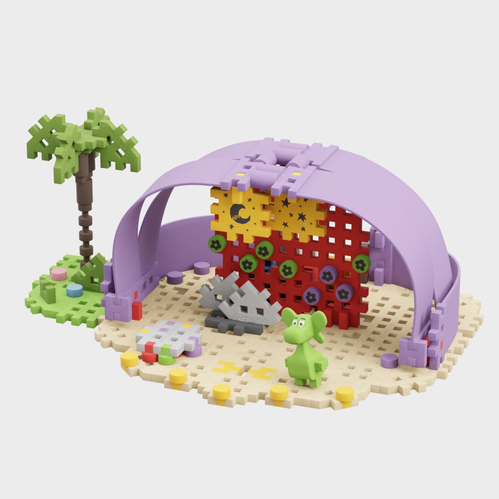 Marioinex Mini Waffle 148 kom, Diplodocus and Stage