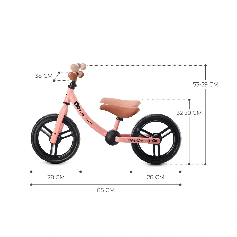 Kinderkraft balans bicikl 2WAY NEXT - Rose pink
