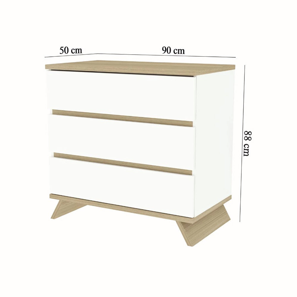 Faktum Sienna komoda + nastavak za previjanje, White