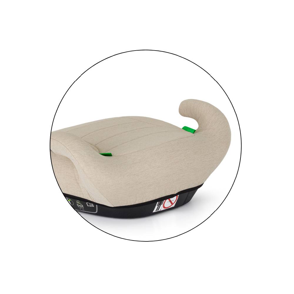 PETITE&amp;MARS booster autosjedalica Zuno (125-150 cm) bez Isofix-a, Sage Beige