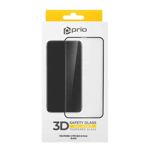 PRIO 3D zaštitno staklo od kaljenog stakla za iPhone 12 Pro Max crno