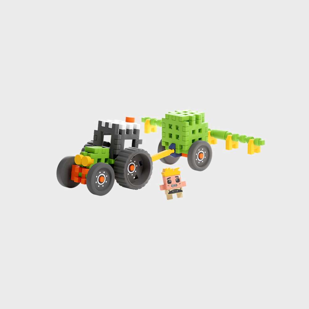 Marioinex Mini Waffle Farmer 50 kom, Tractor with Sprayer