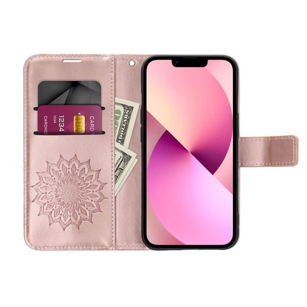 MEZZO Book case preklopna torbica za XIAOMI Redmi 15 5G mandala rose gold