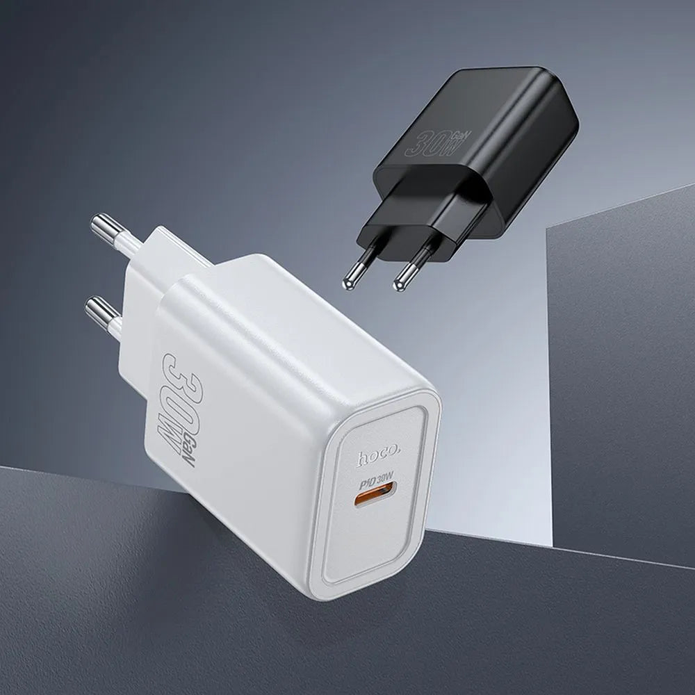 Hoco USB-C QC PD 30W zidni punjač za telefon + USB C na USB C kabel N62 bijeli