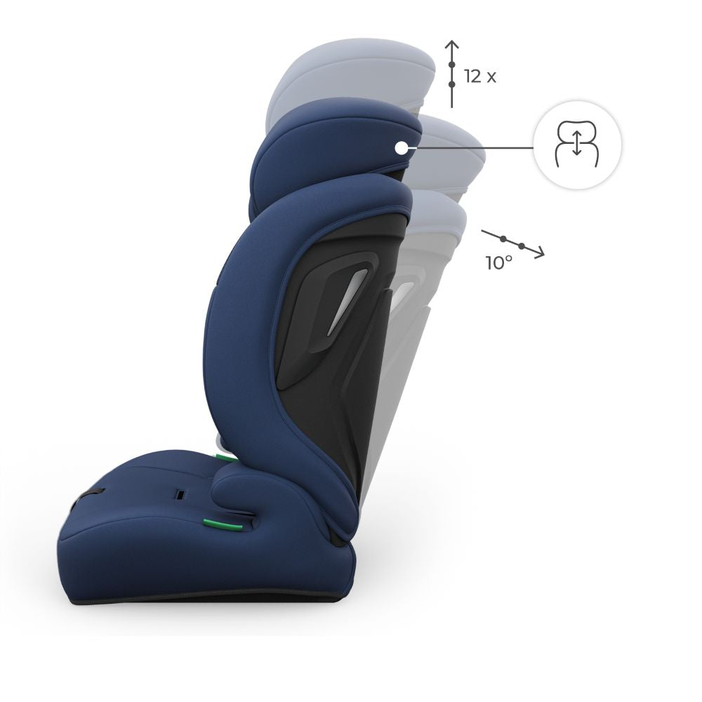 Kinderkraft autosjedalica Comfort Up 2 plus i-Size 9-36 kg (76-150 cm) bez Isofix-a, Navy