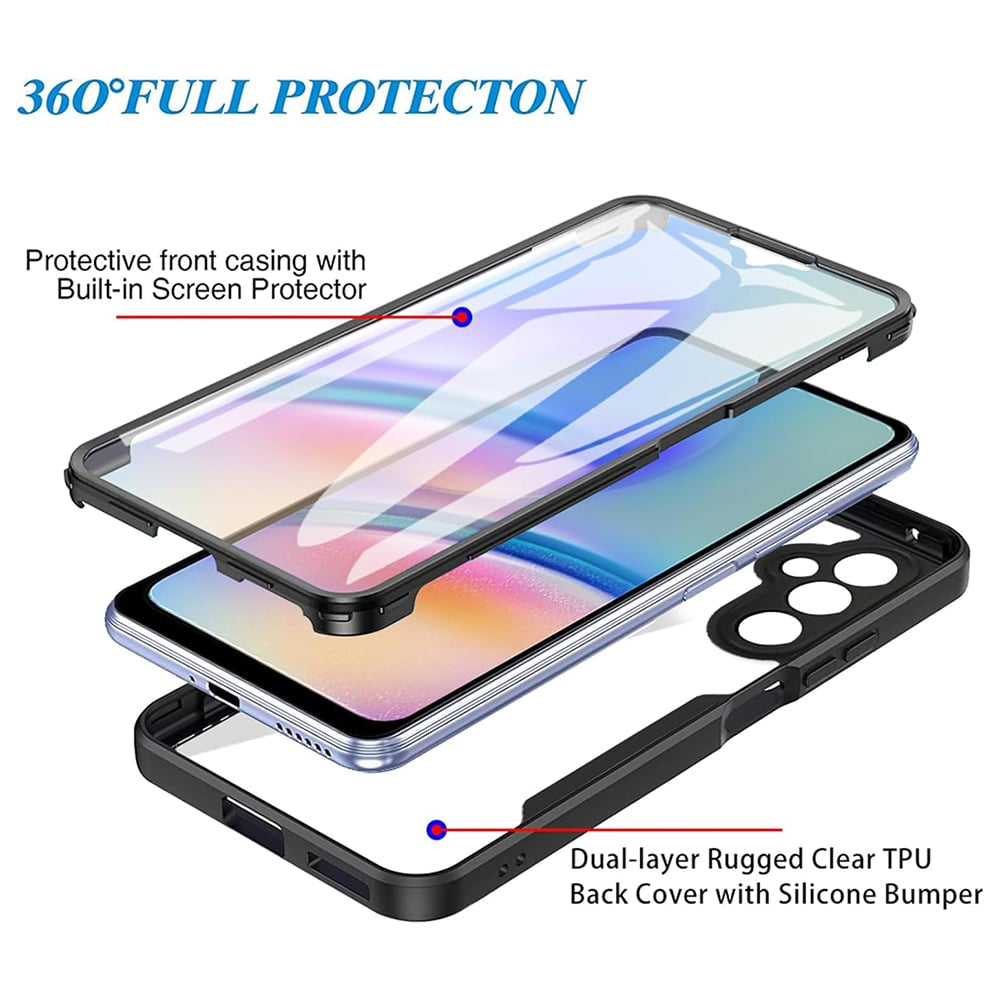 Techsuit – ColorVerse 360 Series obostrana zaštitna maska za Samsung Galaxy A25 5G – crna