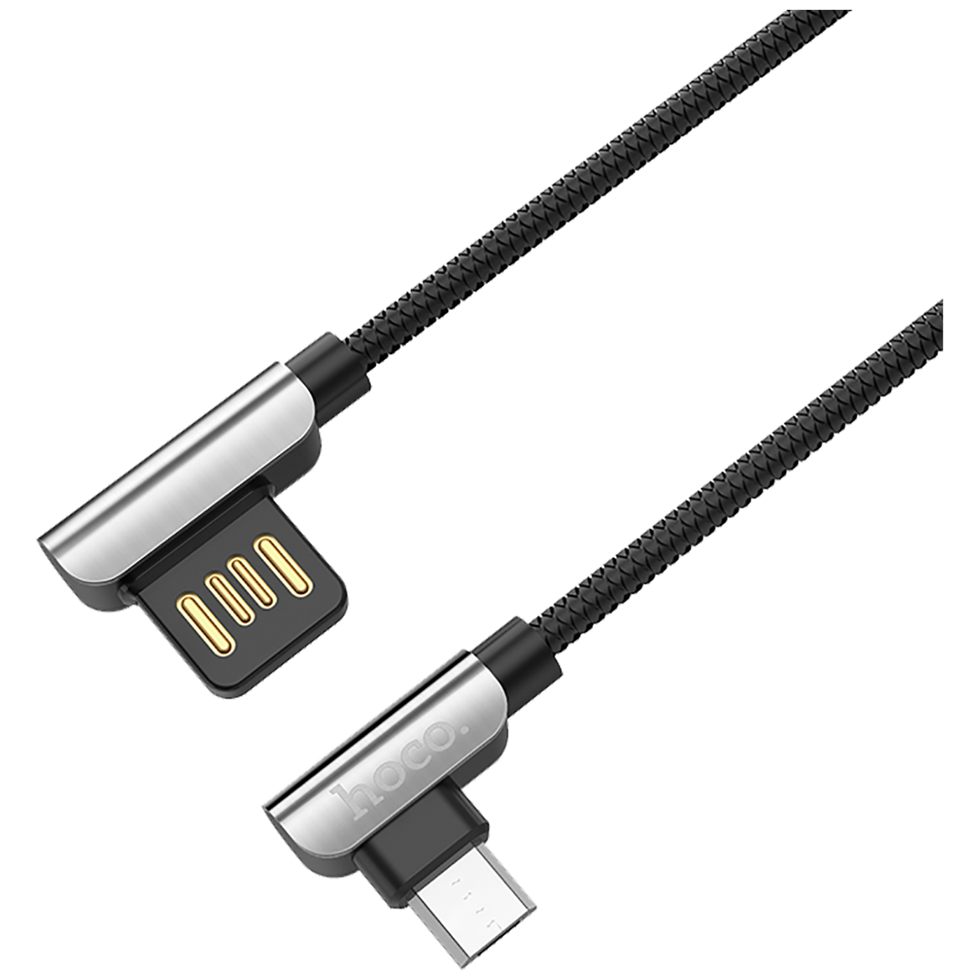 hoco. USB kabel za smartphone, micro USB, 1.2 met., 2.4 A, crna - U42 Exquisite steel, Micro USB, BK
