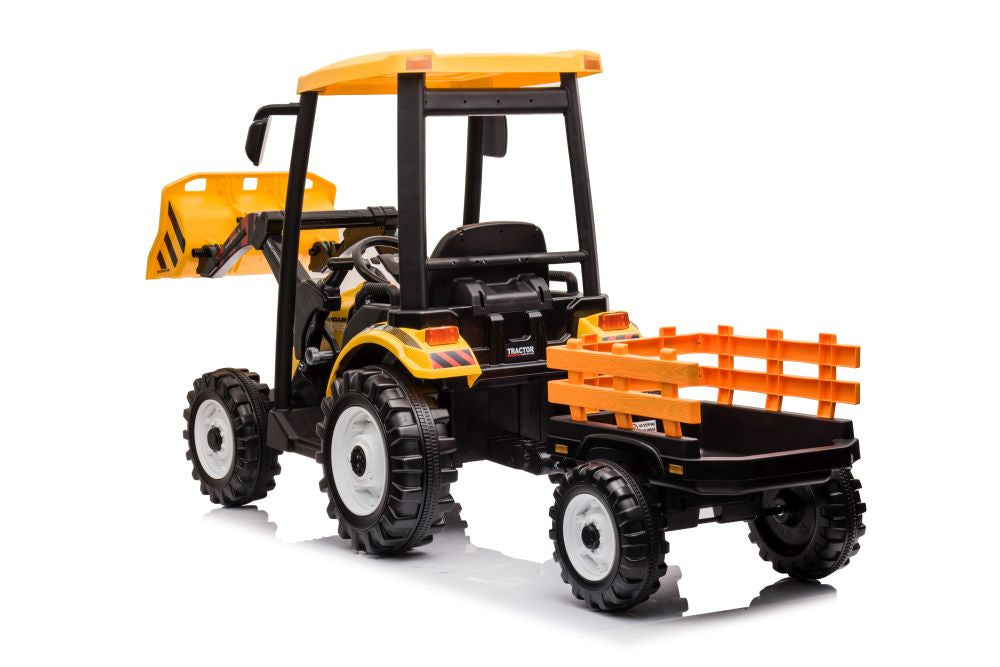 Traktor na akumulator s prikolicom Hercules 24V - žuti