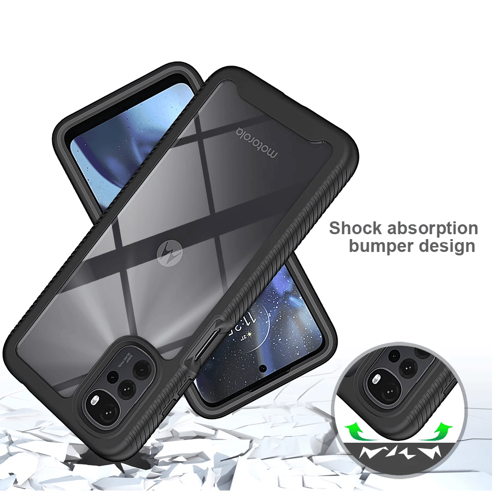 Techsuit - Defense360 Pro + Screen Protector - Motorola Moto G22 - crna
