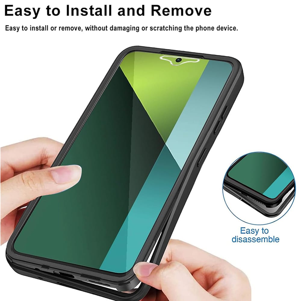 Techsuit – ColorVerse 360 Series obostrana zaštitna maska za Xiaomi Redmi Note 13 5G – crna