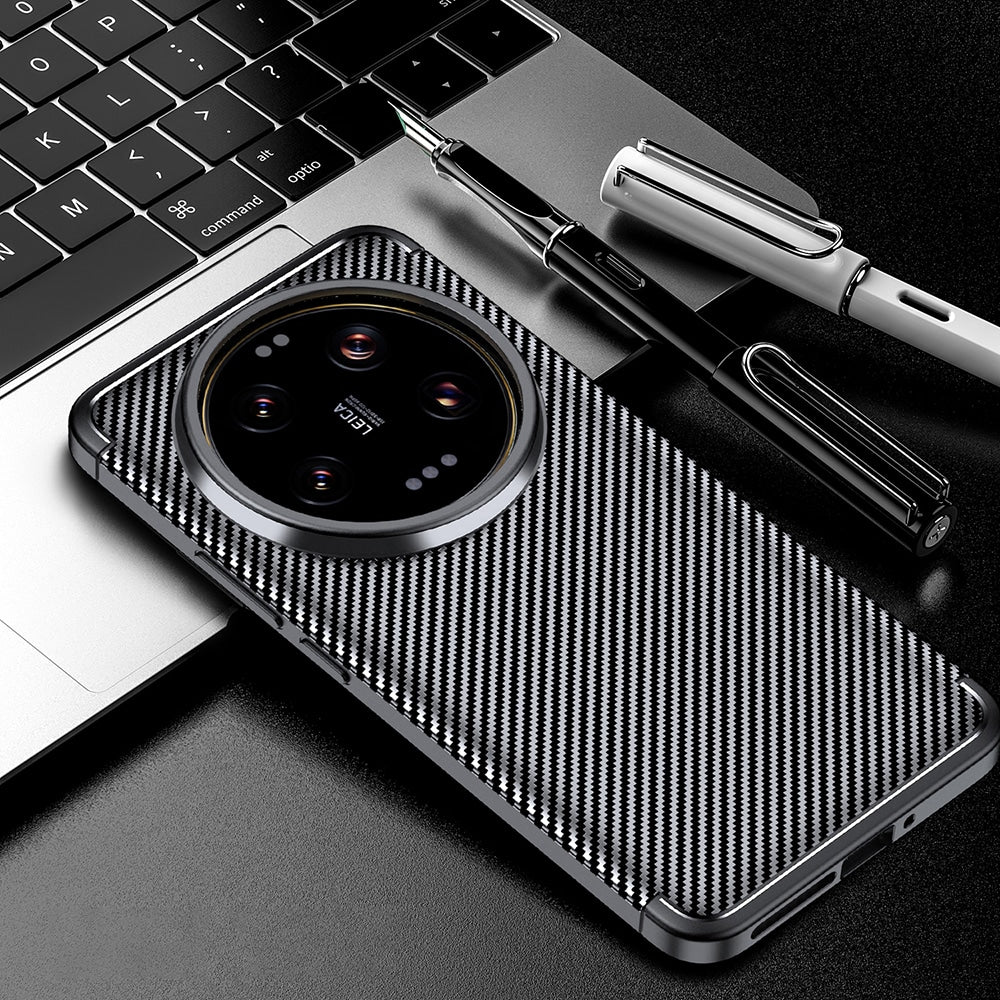 Techsuit – CarbonFiber maska za Xiaomi 14 Ultra – crna