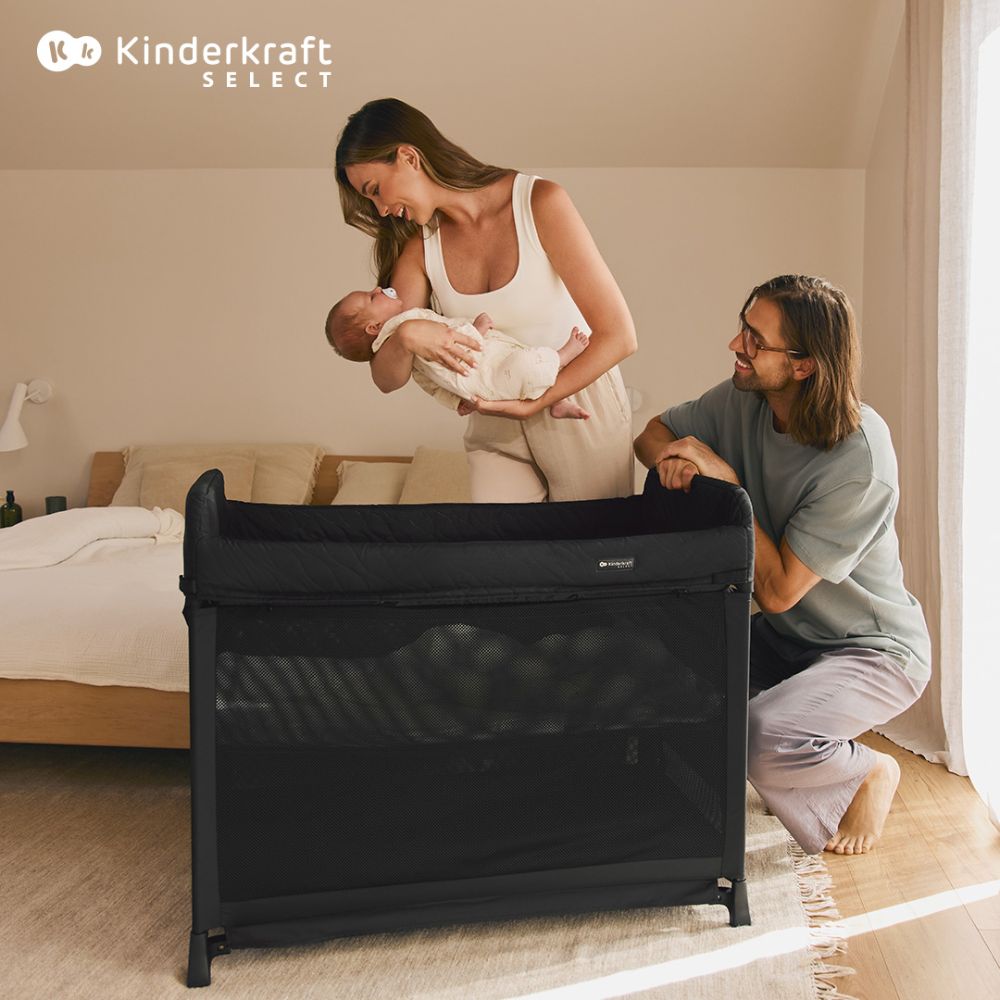 Kinderkraft Putni krevetić Moon Dream, Black