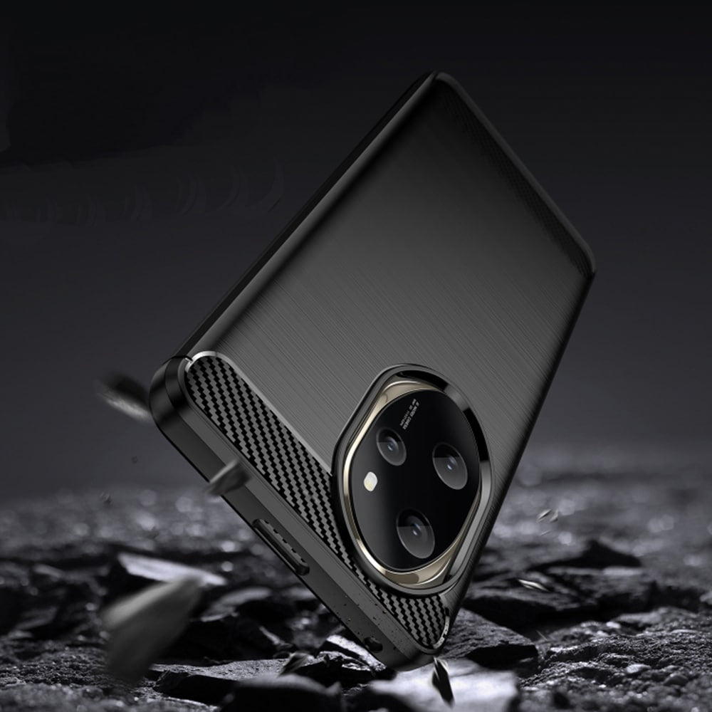 Techsuit Carbon Silicone maska za Honor 200 Pro – crna