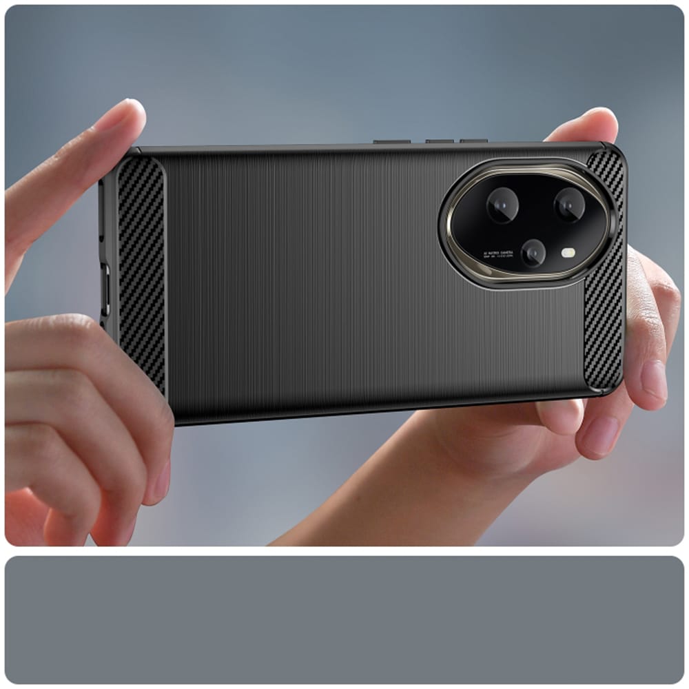 Techsuit Carbon Silicone maska za Honor 200 Pro – crna