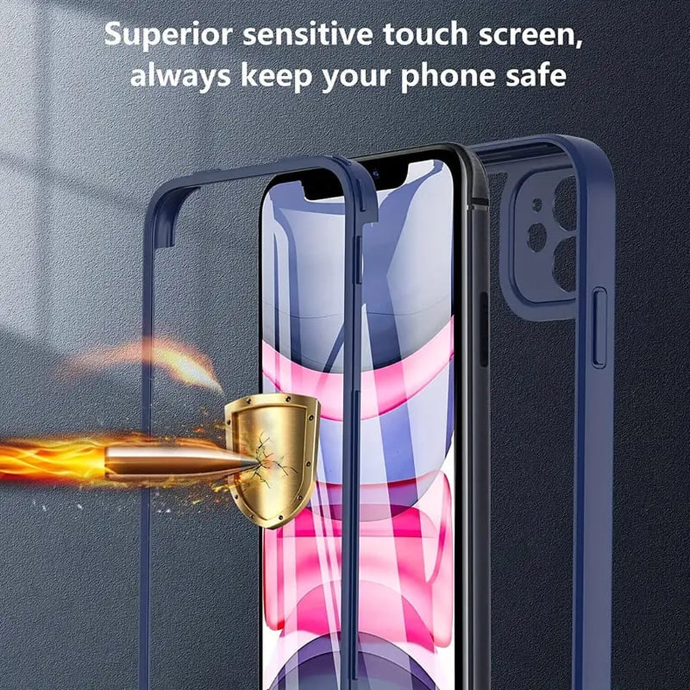 Techsuit – ColorVerse 360 Series obostrana zaštitna maska za iPhone 12 – crna