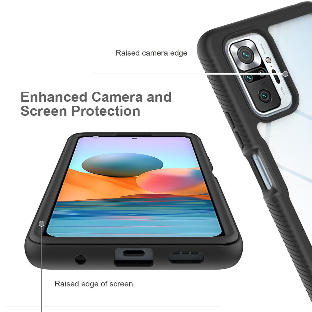 Techsuit - Defense360 Pro + Screen Protector - Xiaomi Redmi Note 10 4G / Note 10S / Poco M5s - crna