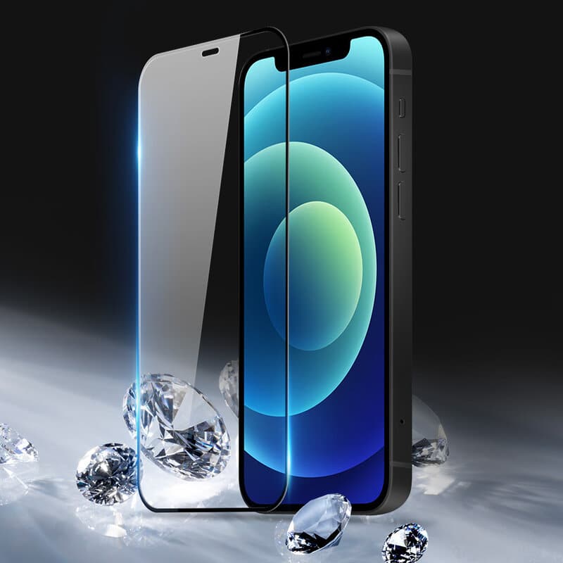 Mocolo - 3D zakrivljeno potpuno ljepljivo staklo za iPhone 12 / 12 Pro - crno