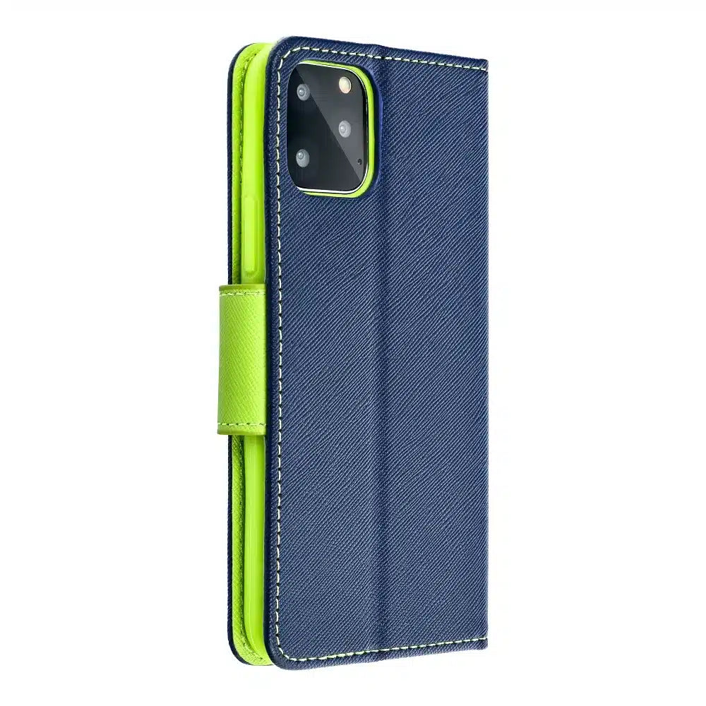 Fancy Book futrola za MOTOROLA MOTO G14 mornarsko plava / limeta