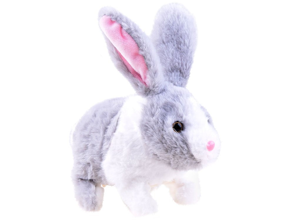 Interaktivni plišani zeko sivi